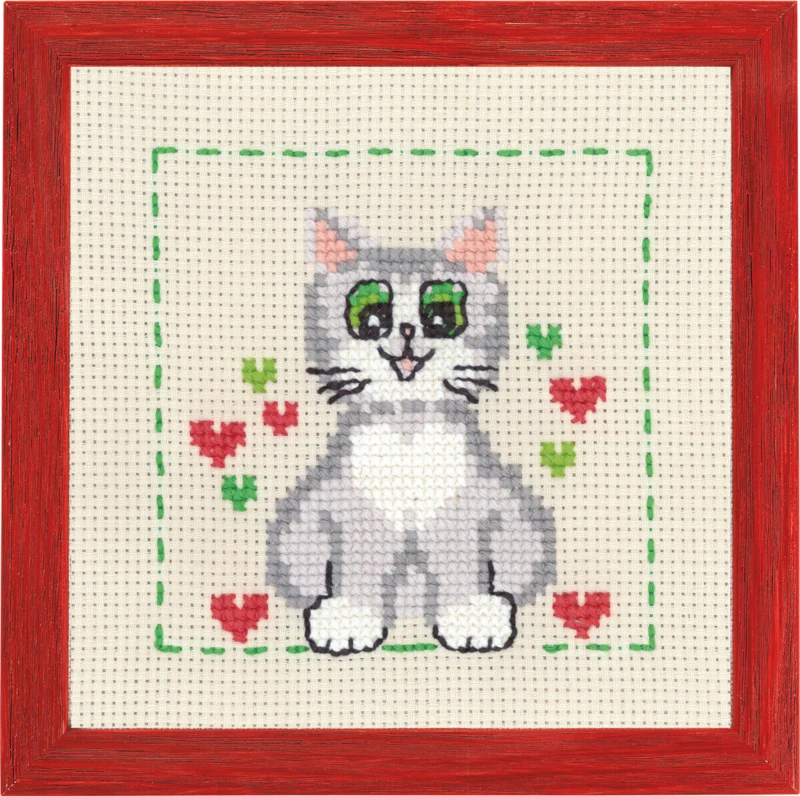 Kit Ricamo MFK Gatto R/5387 19 x 19 cm