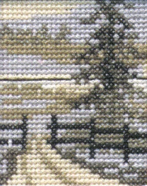 Kit da Ricamo Albero di Pino 5 x 6,5 cm