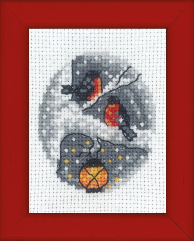 Kit Ricamo Uccelli su Albero Immagine 6 x 8 cm