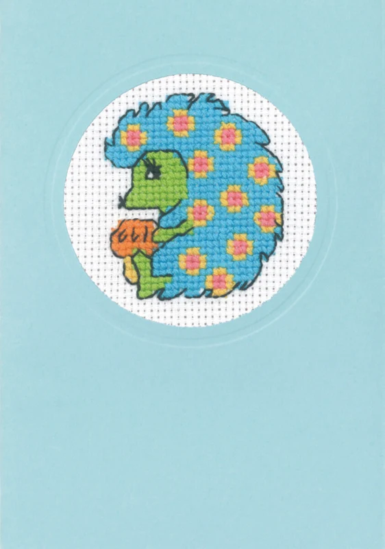 Kit di ricamo Riccio & fungo 9 x 13 cm