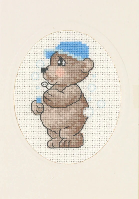 Kit Ricamo Orsetto Bobble 9 x 13 cm