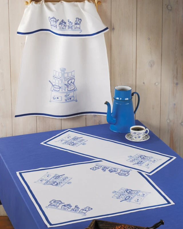 Kit da ricamo TG con filato fornello + nastro 63x63 cm