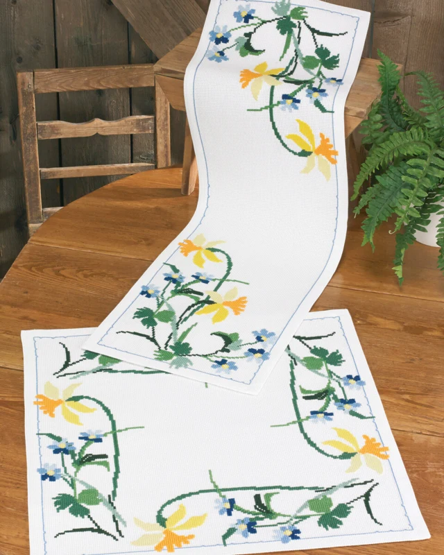 Kit ricamo Tovaglia di Pasqua 59 x 59 cm