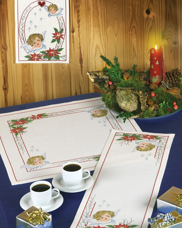 Kit Ricamo Angelo di Natale 57 x 57 cm