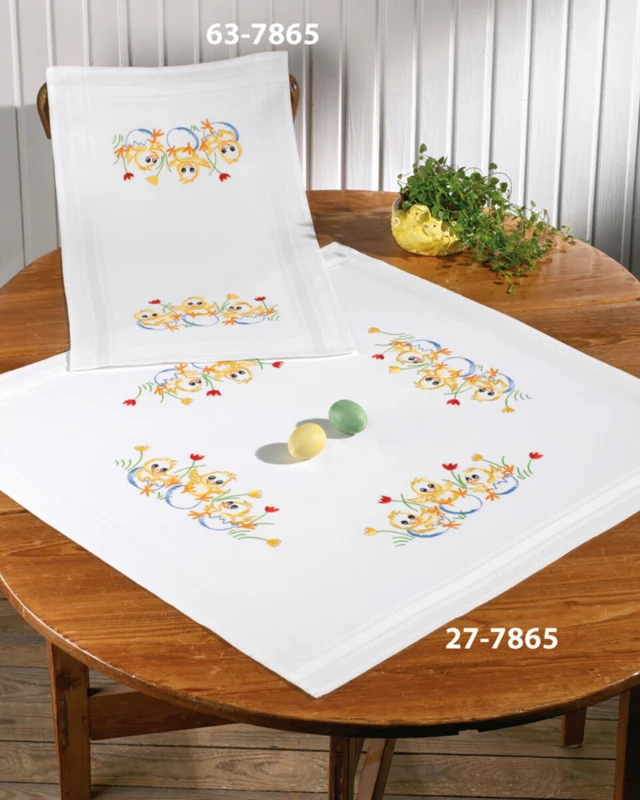 Kit Ricamo Pulcini nel Guscio 80 x 80 cm