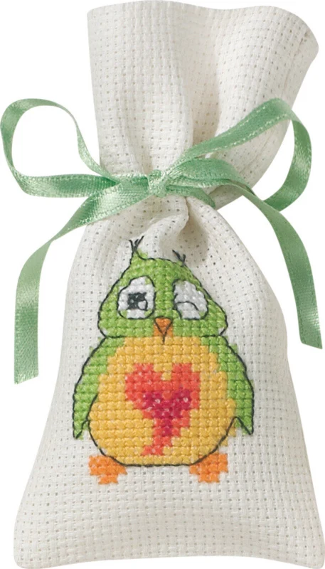 Kit da Ricamo Gufo Verde 6 x 12 cm