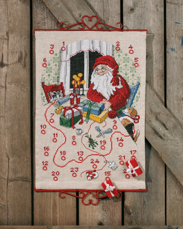 Kit da Ricamo Natale. Gatto & Cane B5125/40 40 x 59 cm