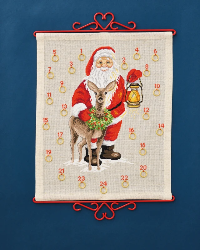 Kit Ricamo Babbo Natale e Renna 35 x 43 cm B5125/35