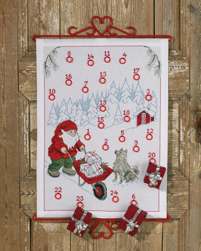 Kit Ricamo Babbo Natale con slitta B5125/32 32 x 43 cm