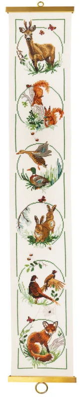 Kit per ricamo Animali del bosco 16 x 95 cm B5159/16