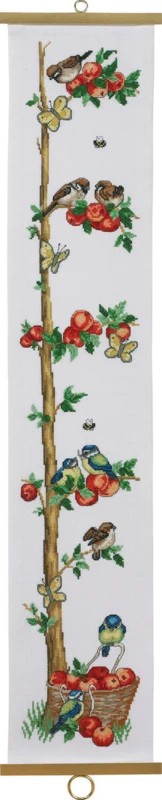 Kit per ricamo Mele e uccelli B5159/1818x93cm