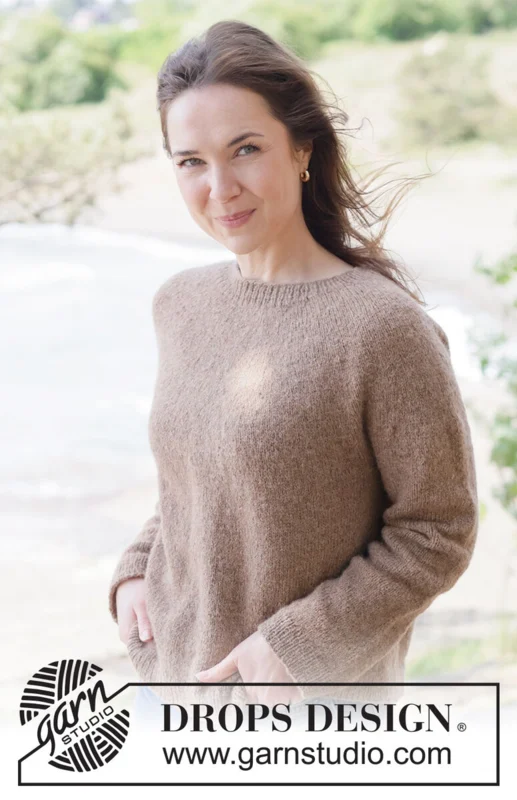 262-21 Caramel Haze Sweater by DROPS Design