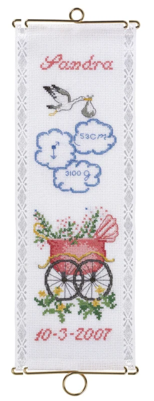 Kit per Ricamo Battesimo Sandra 12 x 35 cm m/5188/12