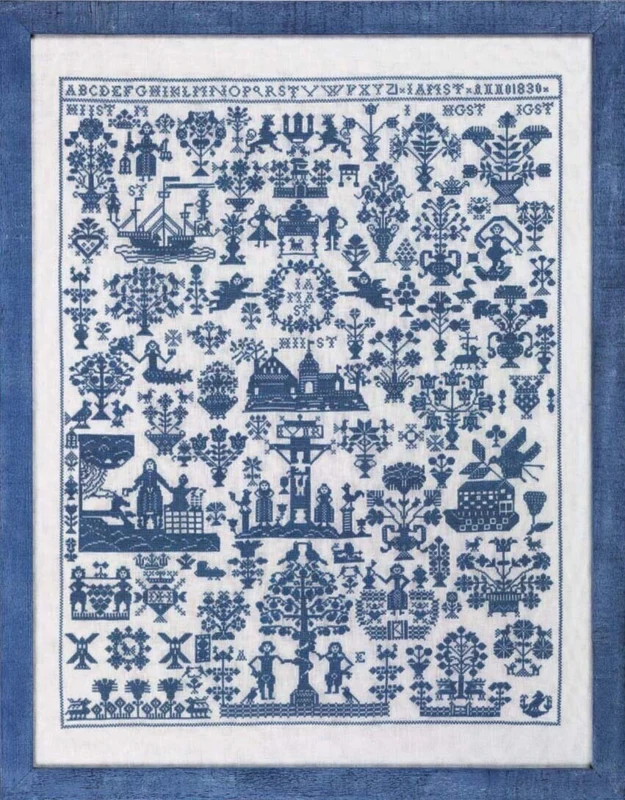 Kit Ricamo Nome blu 59 x 45 cm