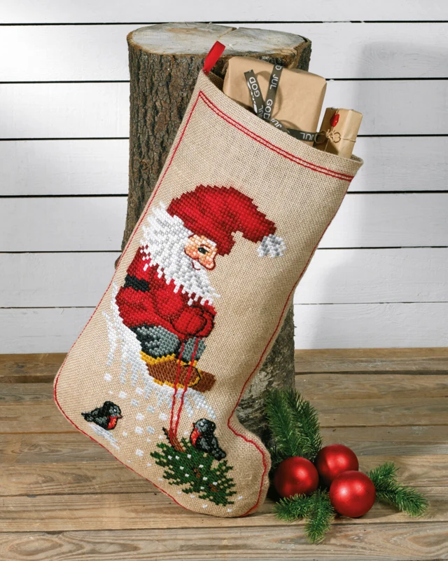 Kit da Ricamo Folletto e Albero di Natale 36 x 58 cm