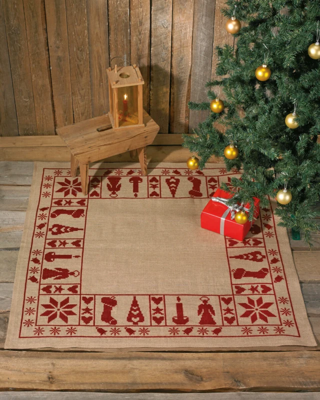Kit Ricamo Atmosfera Natalizia 122 x 122 cm