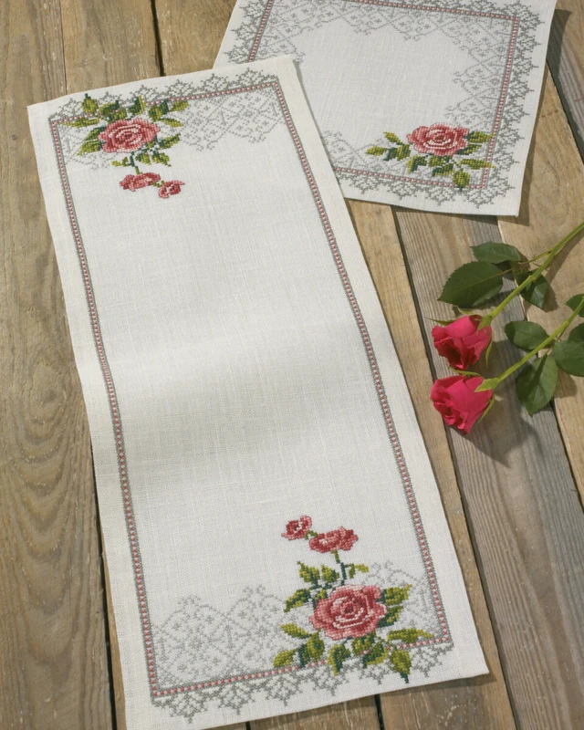 Kit da Ricamo Camelia 28 x 72 cm