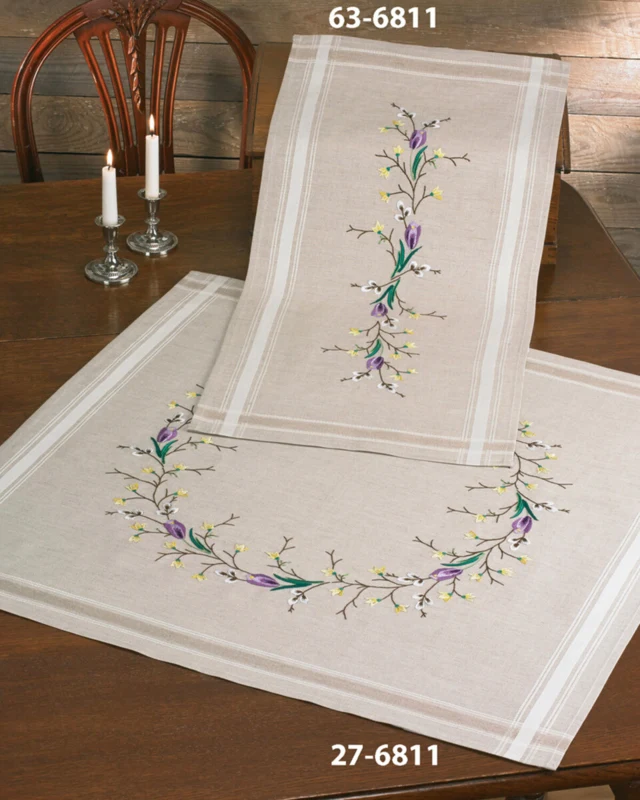 Kit Ricamo Croco Tralcio 40 x 80 cm