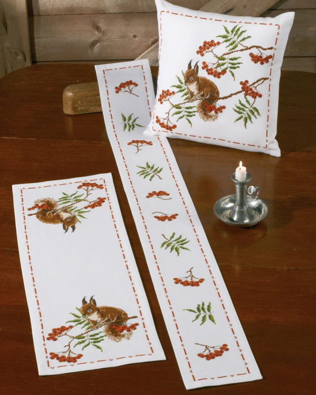 Kit da ricamo Bacche di Sorbo 24 x 68 cm