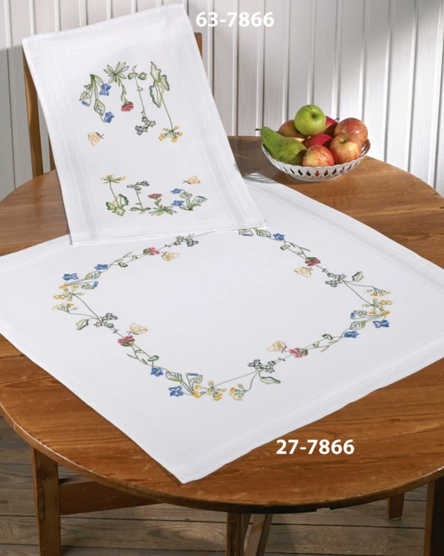 Kit da Ricamo Fiori di Mandorlo 40 x 80 cm