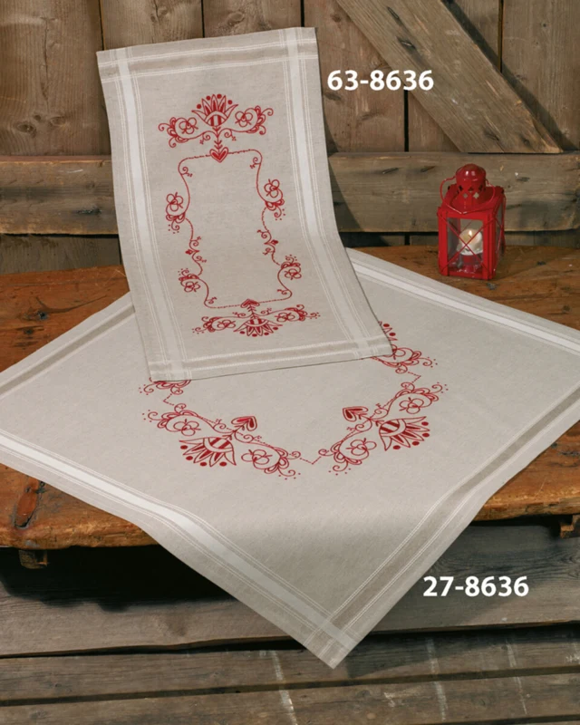 Kit da Ricamo Classico Rosso 40 x 80 cm