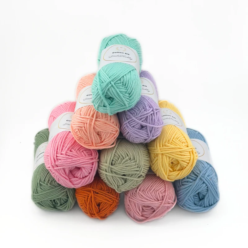 LindeHobby Cotton 8/8 - Soft Pastel Dream, 10 gomitoli