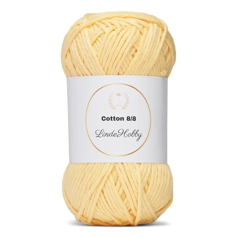 LindeHobby Cotton 8/8 - Soft Pastel Dream, 10 gomitoli 037 Canarino