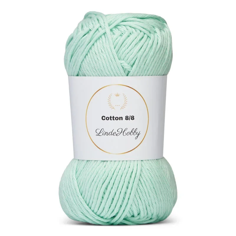 LindeHobby Cotton 8/8 - Soft Pastel Dream, 10 gomitoli 046 Light Acqua