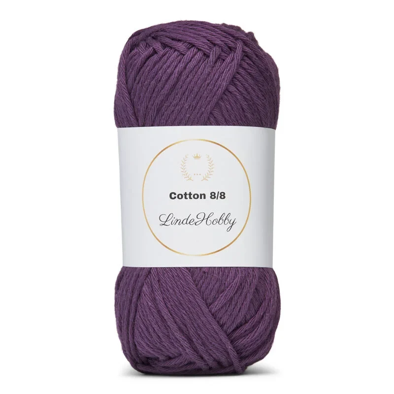 LindeHobby Cotton 8/8 – Autumn Glow, 10 gomitoli 079 Viola