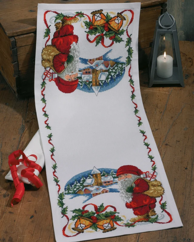 Kit Ricamo Folletto e Villaggio 34 x 89 cm