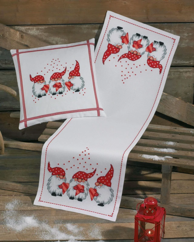 Kit per Ricamo 3 Folletti 36 x 108 cm