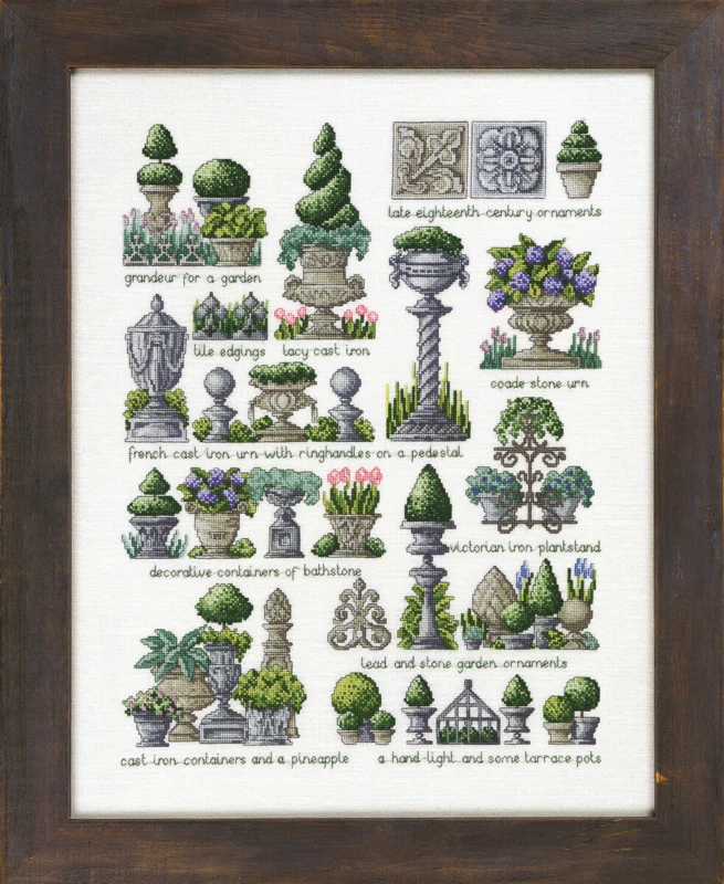 Kit da ricamo Ornamenti da giardino 41 x 53 cm R5331