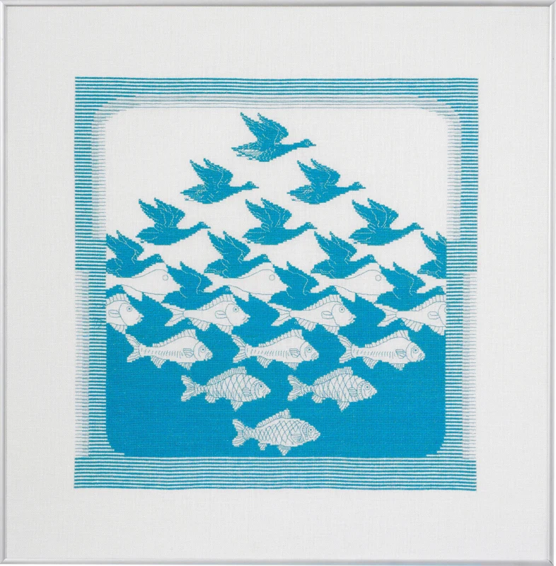 Kit per ricamo Uccello/Pesce turch. R5988 57 x 55cm