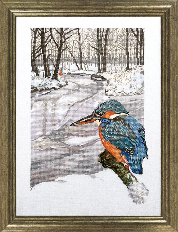 Kit da ricamo Martin Pescatore 26 x 35 cm R5414