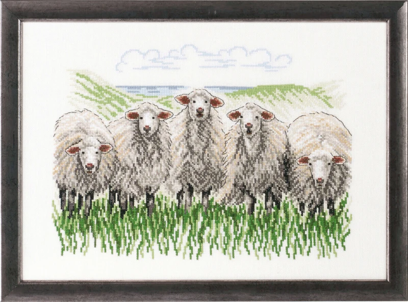 Kit per Ricamo Pecora nel Campo R5344 41 x 29 cm
