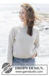 264-15 Frost Petal Sweater by DROPS Design
