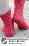 261-66 Garnet Glow Socks by DROPS Design