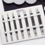 KnitPro Karbonz Normal Set di Ferri Circolari Componibili Midi, 13 cm