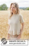 268-20 Vanilla Twirl Blouse by DROPS Design