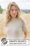 268-20 Vanilla Twirl Blouse by DROPS Design