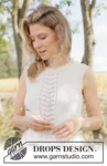 266-14 Summer Fan Top by DROPS Design
