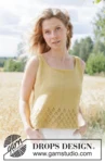 268-14 Sunflower Slip Top by DROPS Design