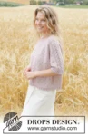 267-19 Rose Blossom Top by DROPS Design