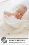 51-4 Feather Bloom Blanket by DROPS Design
