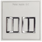 Go Handmade Fibbia in Metallo 31 x 28 mm, Argento