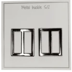 Go Handmade Fibbia in Metallo 31 x 28 mm, Grigio scuro