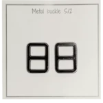 Go Handmade Fibbia in Metallo 25 x 19 mm, Grigio scuro