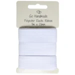 Go Handmade Nastro Elastico: 3 m x 20 mm, Bianco