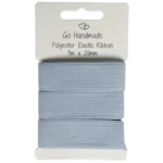 Go Handmade Nastro Elastico: 3 m x 20 mm, Grigio/blu