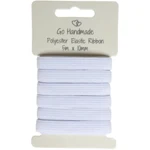 Go Handmade Nastro Elastico: 5 m x 10 mm, Bianco
